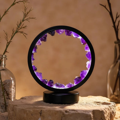“Circle of Light” Lamp in Amethyst