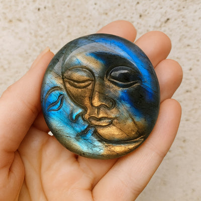 “Unified Sun & Moon” Amulet in Labradorite