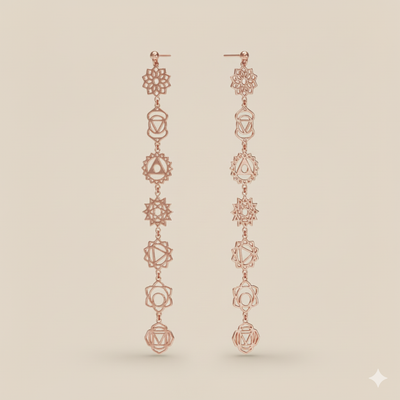 Chakra Rose Gold Earrings