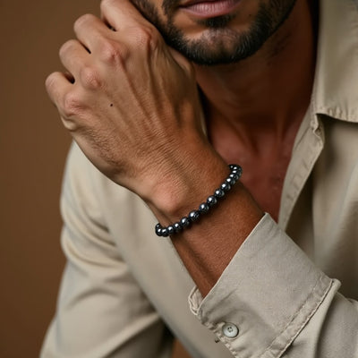 “Energy Strength” Bracelet in Hematite