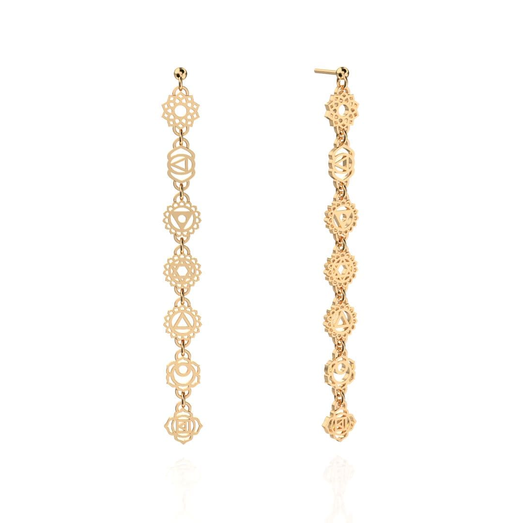 Labruna 7-Chakra Gold Earrings