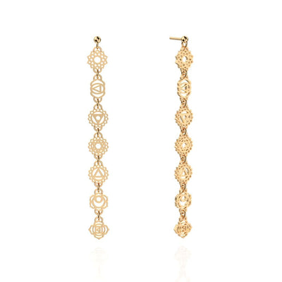 Labruna 7-Chakra Gold Earrings