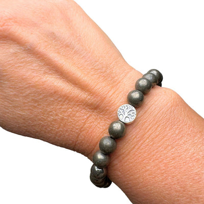 “Prosperity Shield” Bracelet in Pyrite