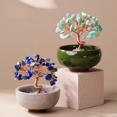 "Sacred Energies"  Feng Shui Tree in Natural Stones