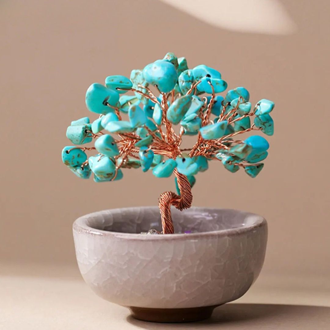 "Sacred Energies"  Feng Shui Tree in Natural Stones