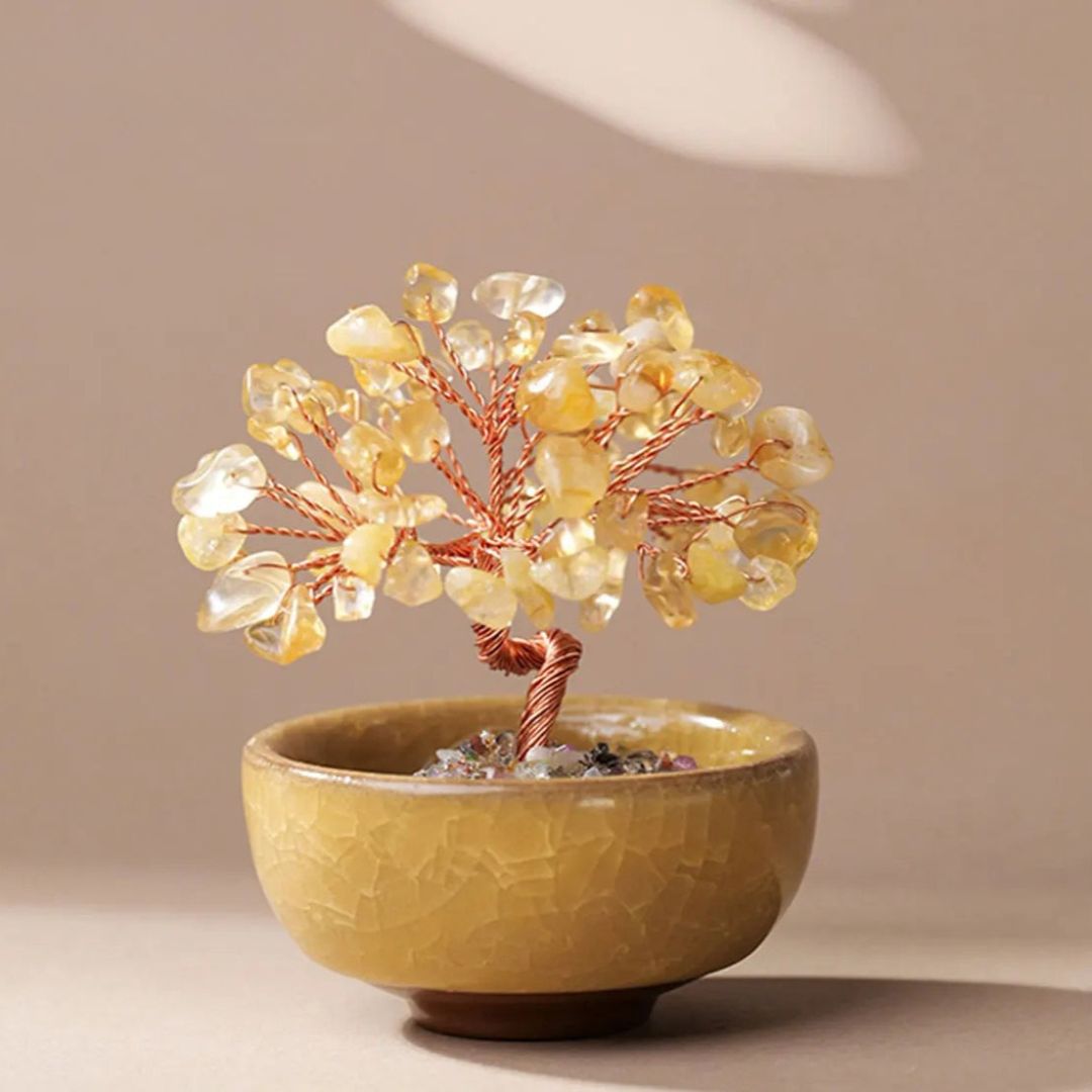 "Sacred Energies"  Feng Shui Tree in Natural Stones