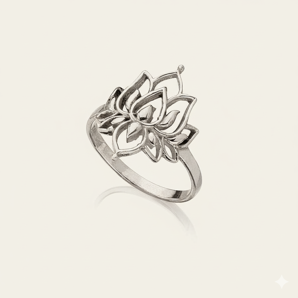 Silver Padma Ring