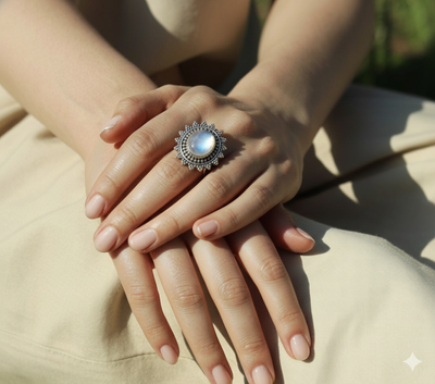 Lunar Sunbeam Labradorite Ring
