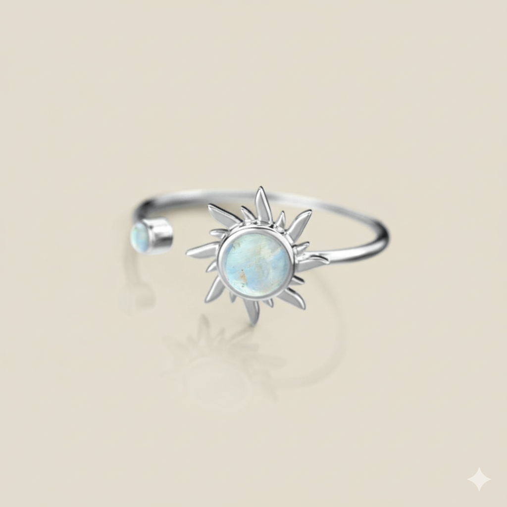 Moonstone Sunrise Ring