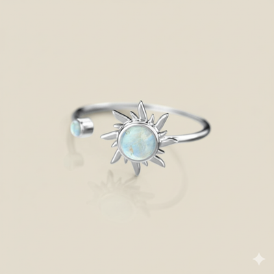 Moonstone Sunrise Ring
