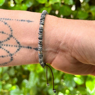“Inner Strength” Bracelet in Larvikite