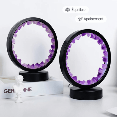 “Circle of Light” Lamp in Amethyst