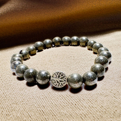 “Prosperity Shield” Bracelet in Pyrite