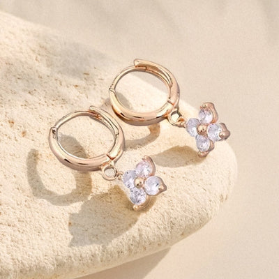 ''Clover of Light" Earrings in Silver or Gold-Plated"