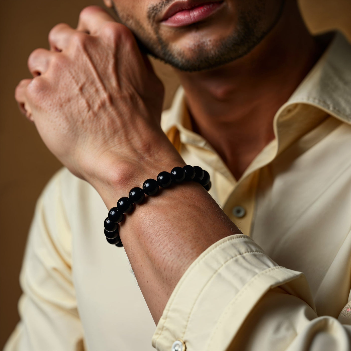 “Anchoring” Bracelet in Black Tourmaline