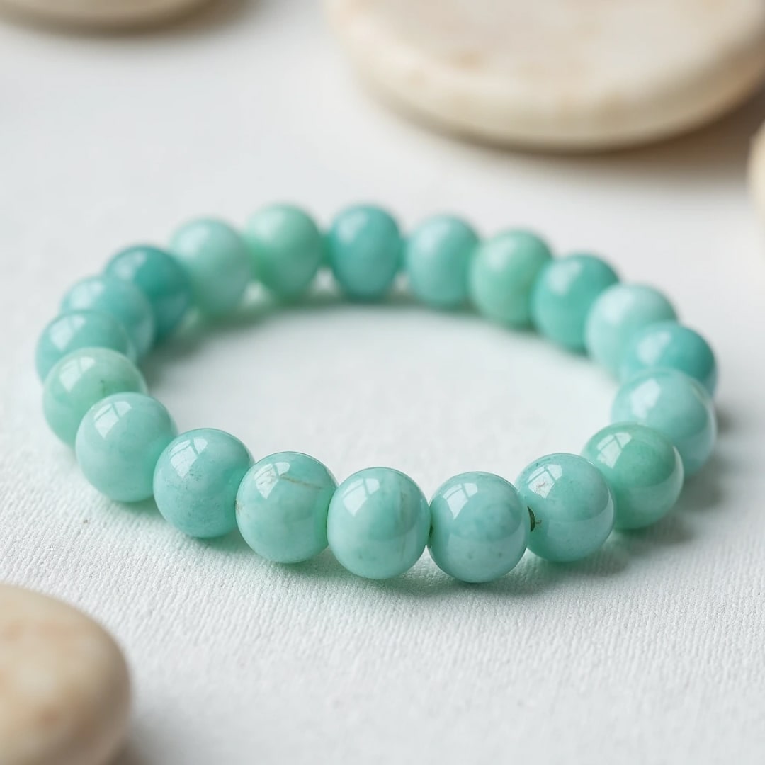 “Peaceful Ocean” Bracelet in High-Quality Amazonite