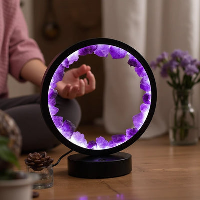 “Circle of Light” Lamp in Amethyst