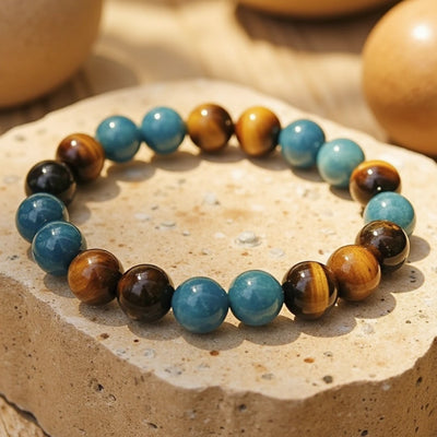 “Inner Harmony” Bracelet in Apatite & Tiger’s Eye