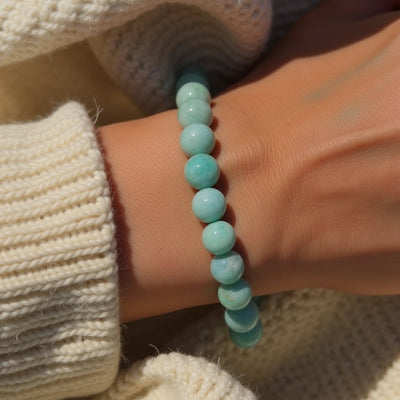 “Peaceful Ocean” Bracelet in High-Quality Amazonite