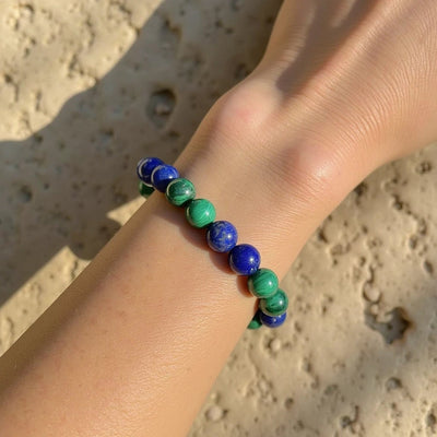 Emotional Well-Being Bracelet in Lapis Lazuli & Malachite
