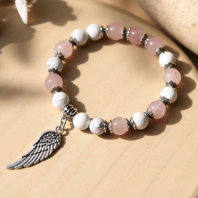 Angel Wing Bracelet in Natural Stones