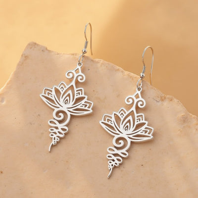 "Lotus Unalome" Earrings
