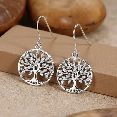 Tree of Life Silver Earrings