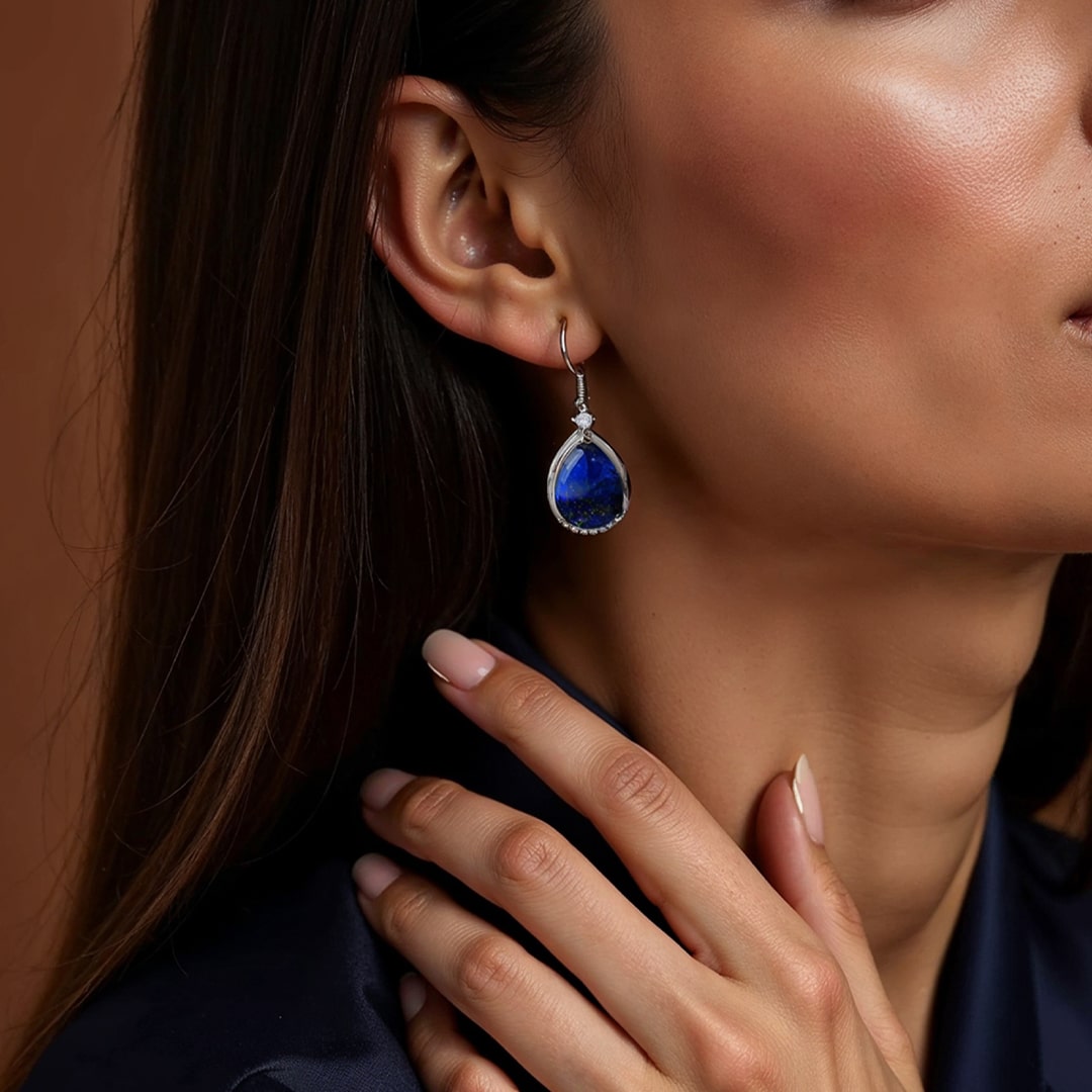 "Luminous Azure" Lapis Lazuli Earrings
