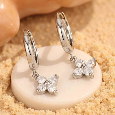 ''Clover of Light" Earrings in Silver or Gold-Plated"
