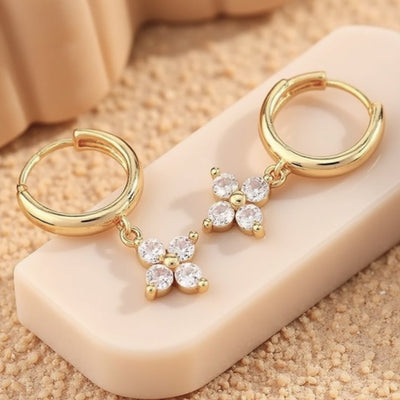 ''Clover of Light" Earrings in Silver or Gold-Plated"