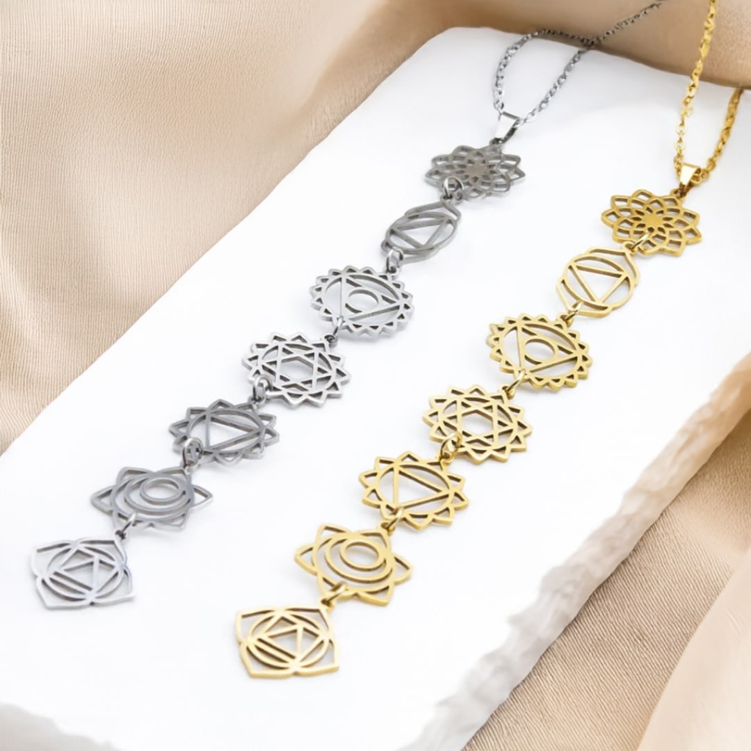 “7 Chakras” Necklace – Sacred Symbols