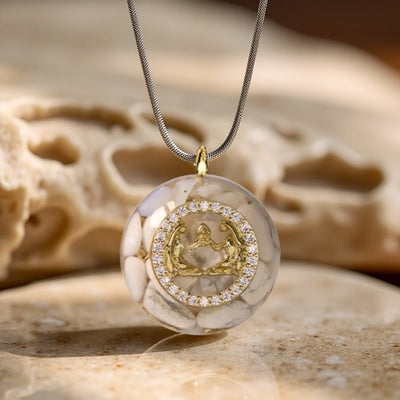 “Zodiac Sign” Orgonite Pendant in Natural Stone
