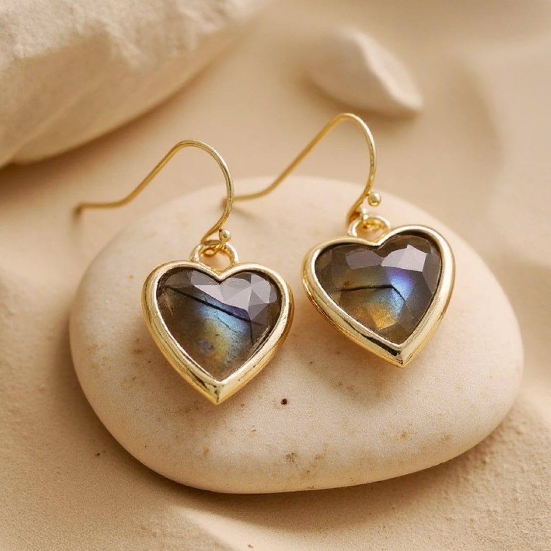 “Light of My Heart” Natural Stone Earrings