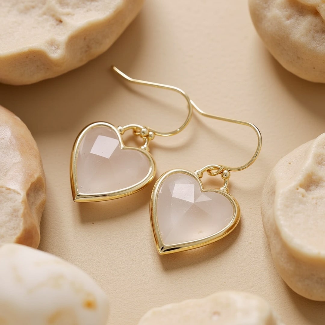 “Light of My Heart” Natural Stone Earrings