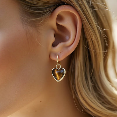 “Light of My Heart” Natural Stone Earrings