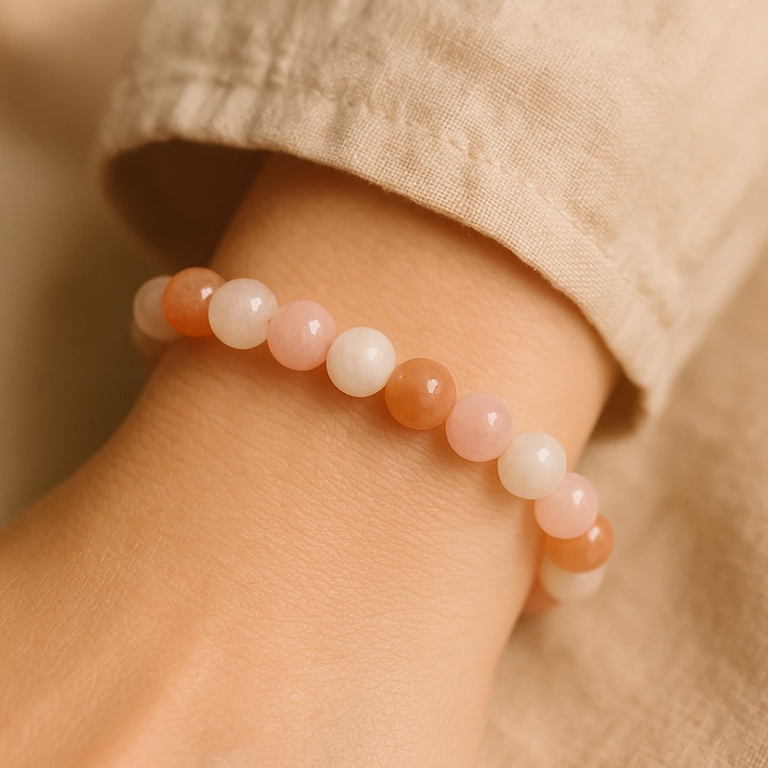 “Venus” Bracelet in Sunstone, Rose Quartz & Moonstone