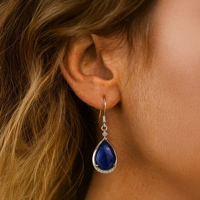 "Luminous Azure" Lapis Lazuli Earrings