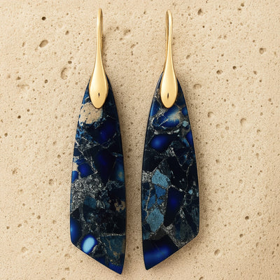 Blue Jasper Dangle Earrings
