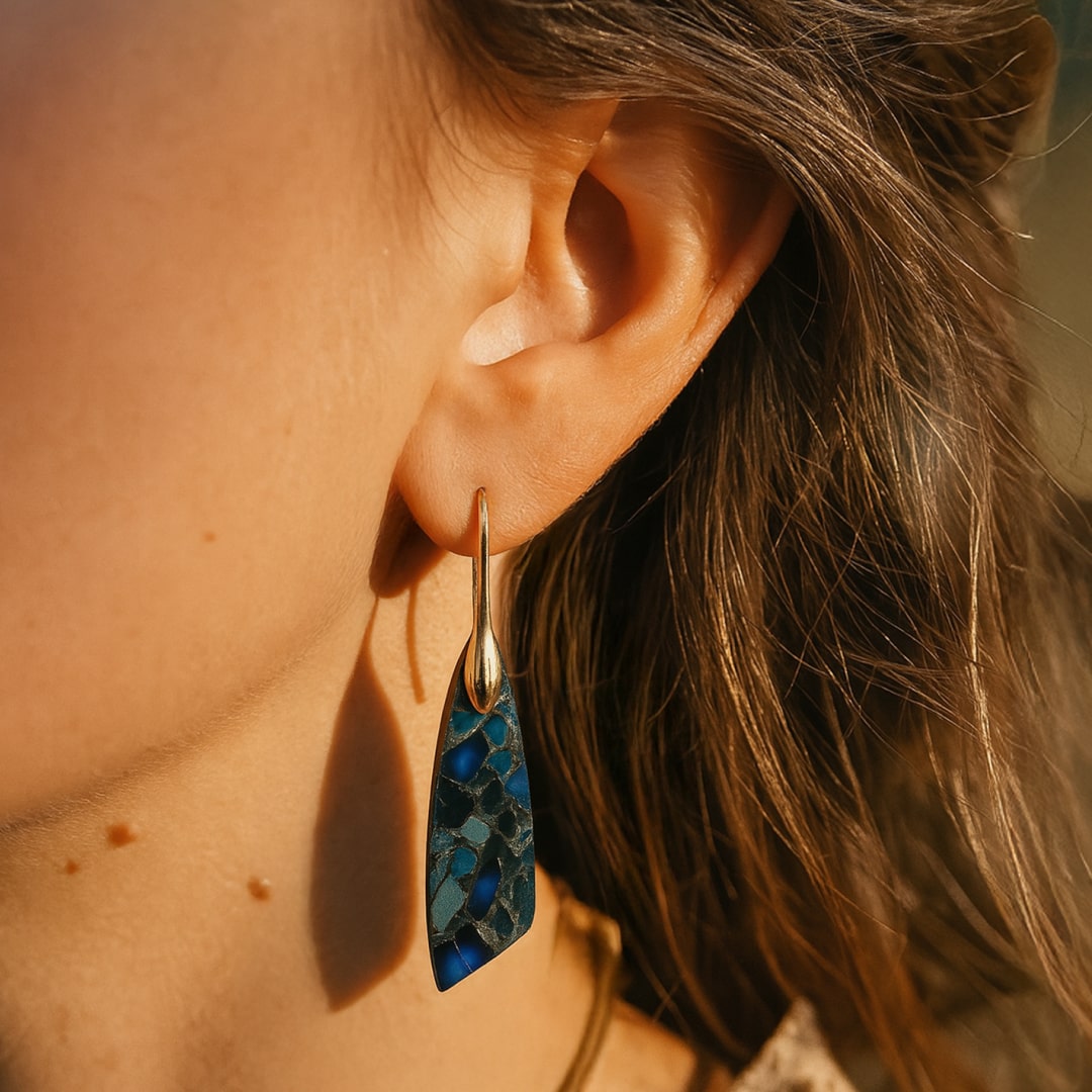 Blue Jasper Dangle Earrings