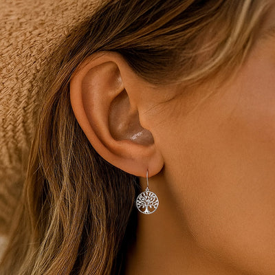 Tree of Life Silver Earrings