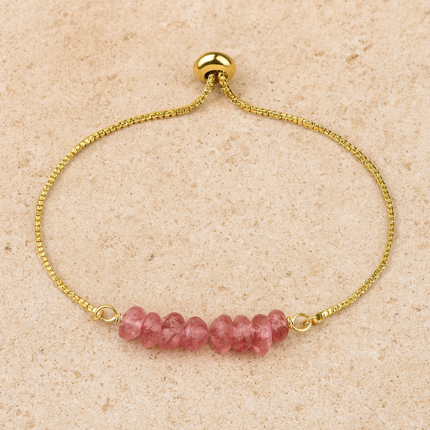 Thin Bracelet with Natural Irregular Stones