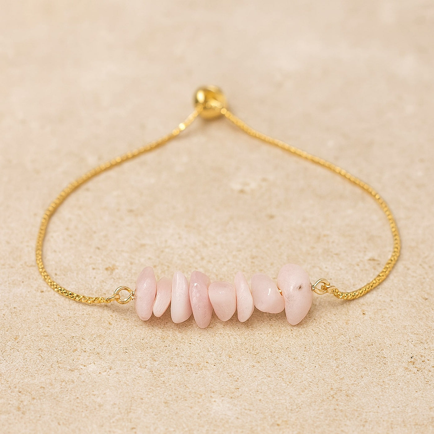 Thin Bracelet with Natural Irregular Stones