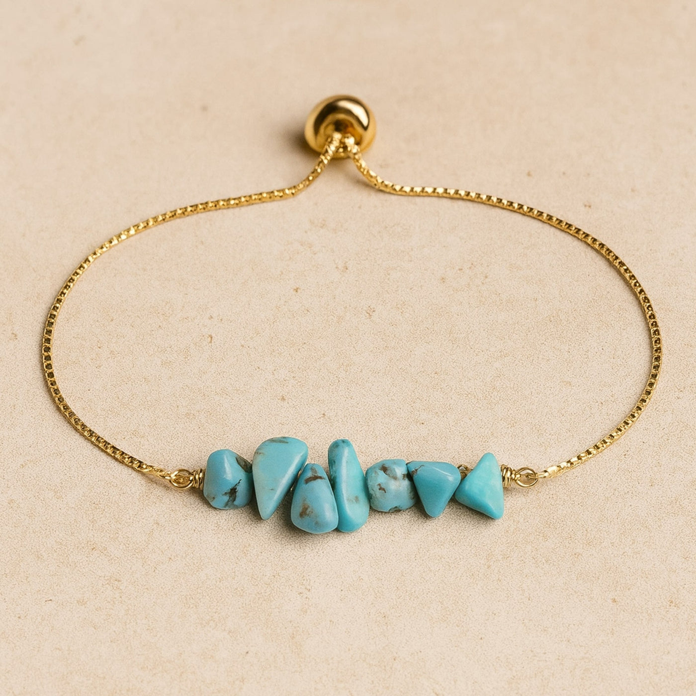 Thin Bracelet with Natural Irregular Stones