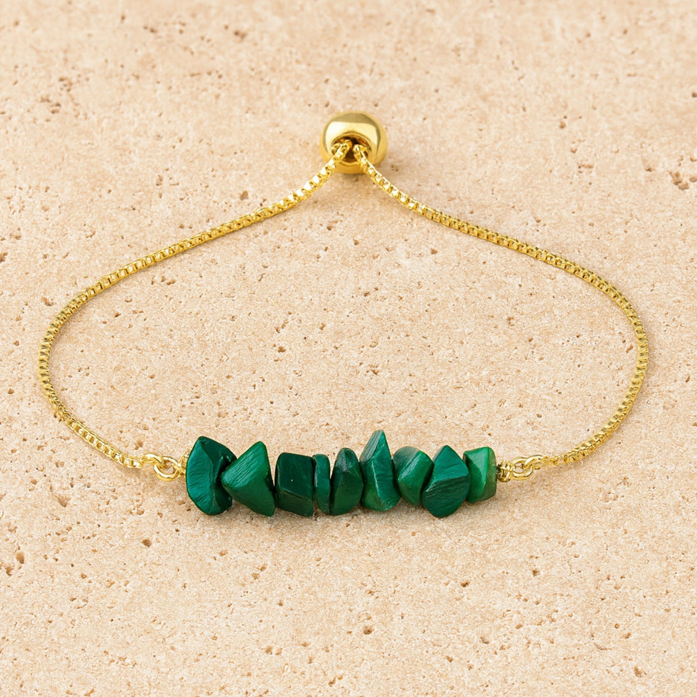 Thin Bracelet with Natural Irregular Stones