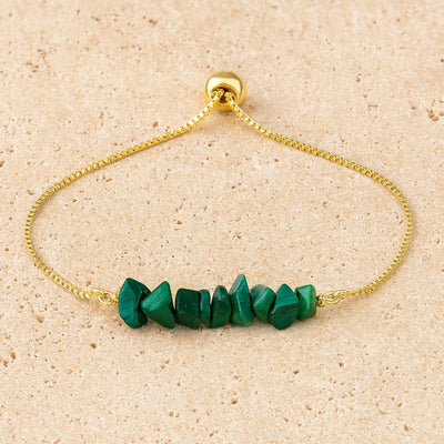 Thin Bracelet with Natural Irregular Stones