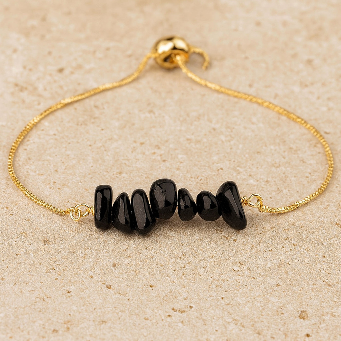 Thin Bracelet with Natural Irregular Stones