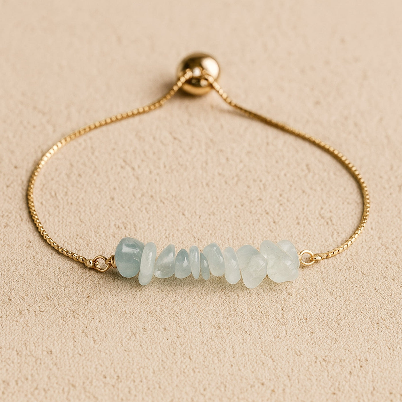 Thin Bracelet with Natural Irregular Stones