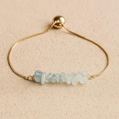 Thin Bracelet with Natural Irregular Stones