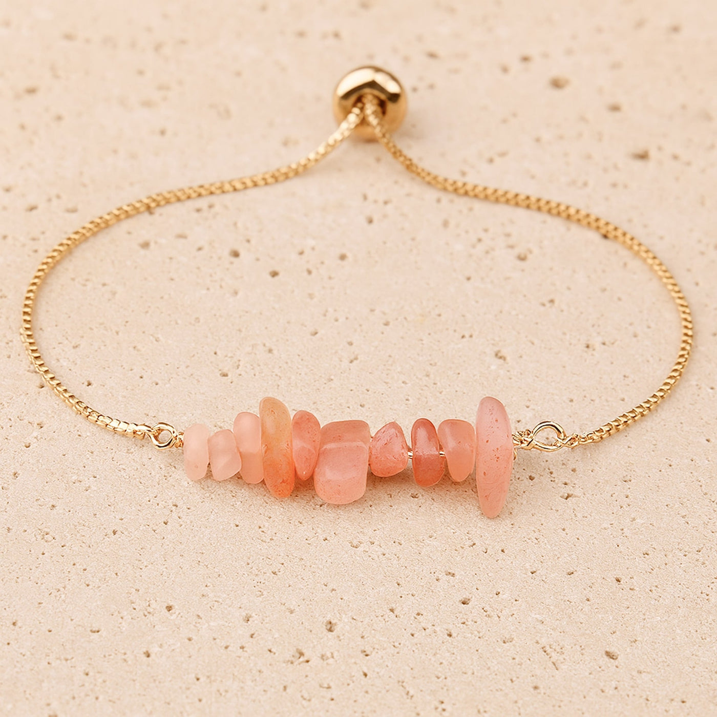 Thin Bracelet with Natural Irregular Stones