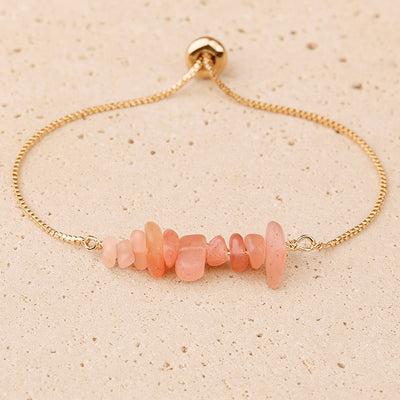 Thin Bracelet with Natural Irregular Stones